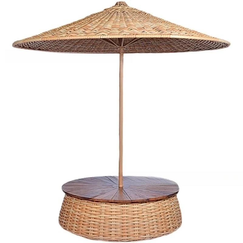 Villa Bali sun umbrella, cover the courtyard of the bed and breakfast rattan outdoor live stream clock in the beach