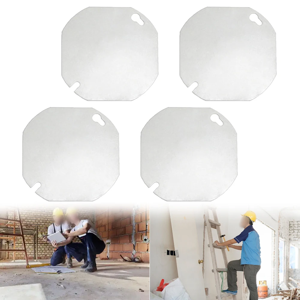 Electrical Installations 10*10*1CM Galvanized Steel Electrical Box Cover Heavy Duty Cover Customizable Flat Design
