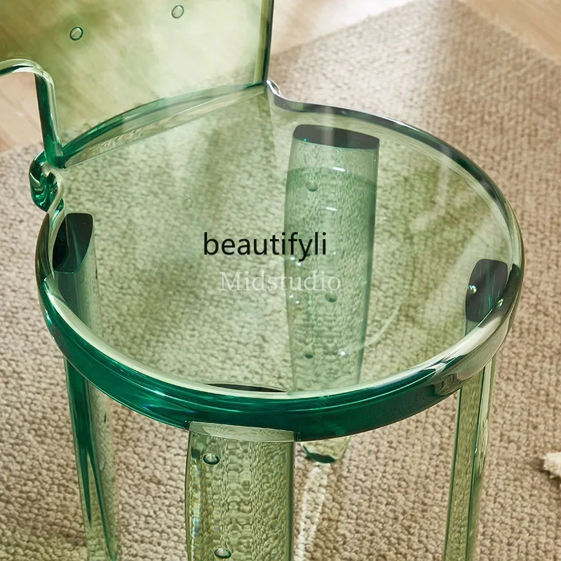 E153 Designer Acrílico Simples Moderno e Único Cadeira Transparente Personalizada