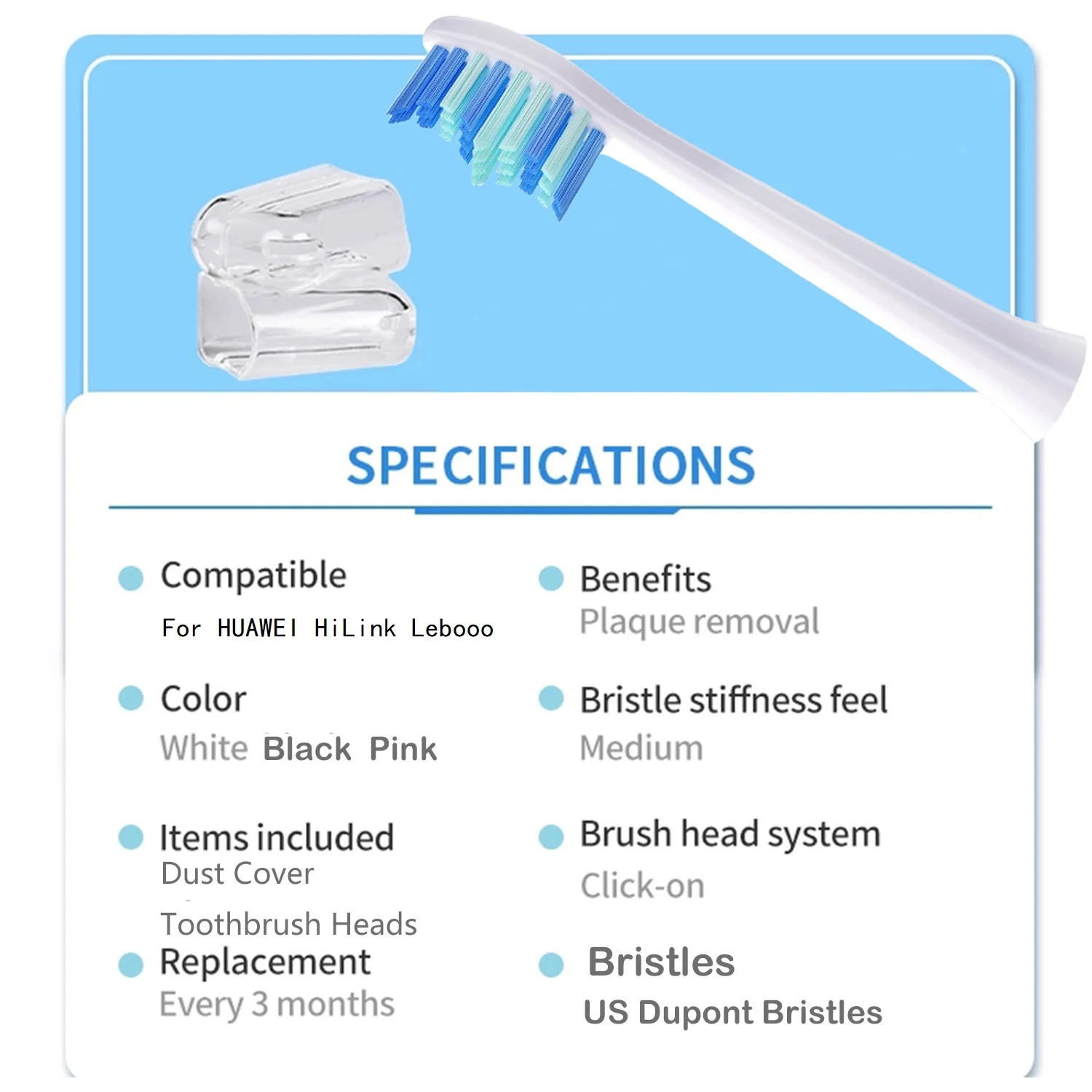 3/6 sztuk czyste główki szczoteczki Dental wymień inteligentną główkę szczoteczki wymiana dla wszystkich HUAWEI/Libod/HiLink inteligentna elektryczna szczoteczka do zębów