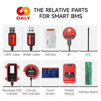 DALY Smart BMS Accessaries Bluetooth Dongle Power Display Lights Board USB To RS485 UART Cable LCD Touch Screen NTC Sensors