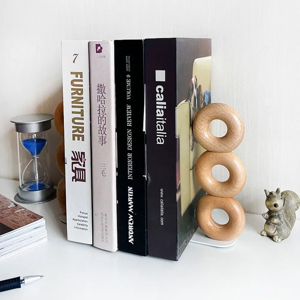 

Утолщенная деревянная настольная подставка для книг, простой демонстрационный держатель, настольный сортировщик файлов, прочный минимализм, книжная полка, органайзер для офиса