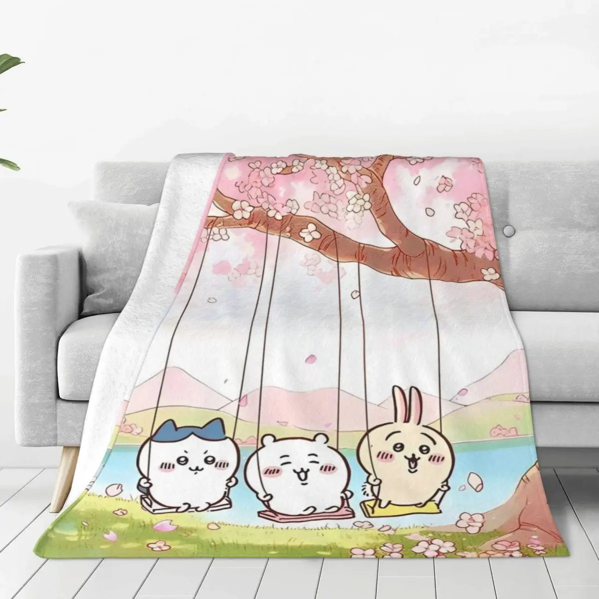 

Kawaii Chiikawa Cartoon Blanket Quality Warm Throw Blanket Winter Boy Girl Bedroom Comfortable Bedspread