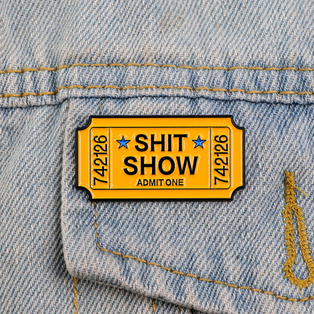Ticket Enamel Pin Creative Badges on Backpack Brooches for Women Men Lapel Pins Fashion Jewelry Cosplay Accessories  Gift