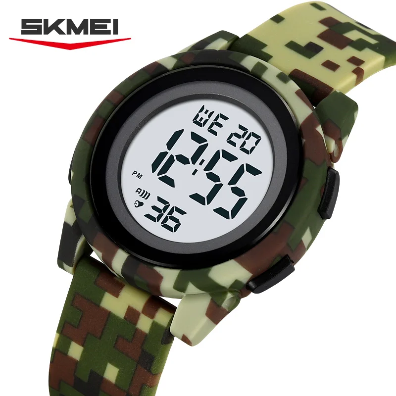 

SKMEI 2429 часы 50 м водонепроницаемые наручные часы для мальчиков и девочек будильник детский цифровой светодиодный черный свет секундомер детский