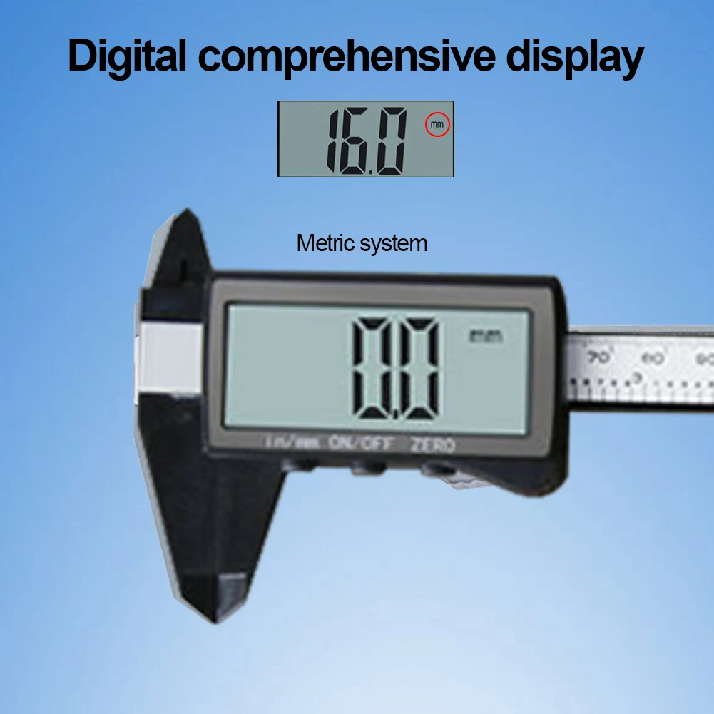 Alat Ukur Mikrometer 150Mm 100Mm Penggaris Pengukur Vernier dengan Alat Ukur Layar LCD untuk Rumah/Pengukuran