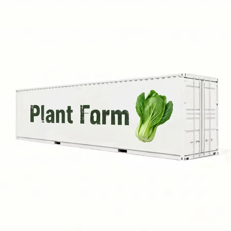 Indoor vertical steel frame container farm full spectrum plant growth lamp large hydroponics/air cultivation system