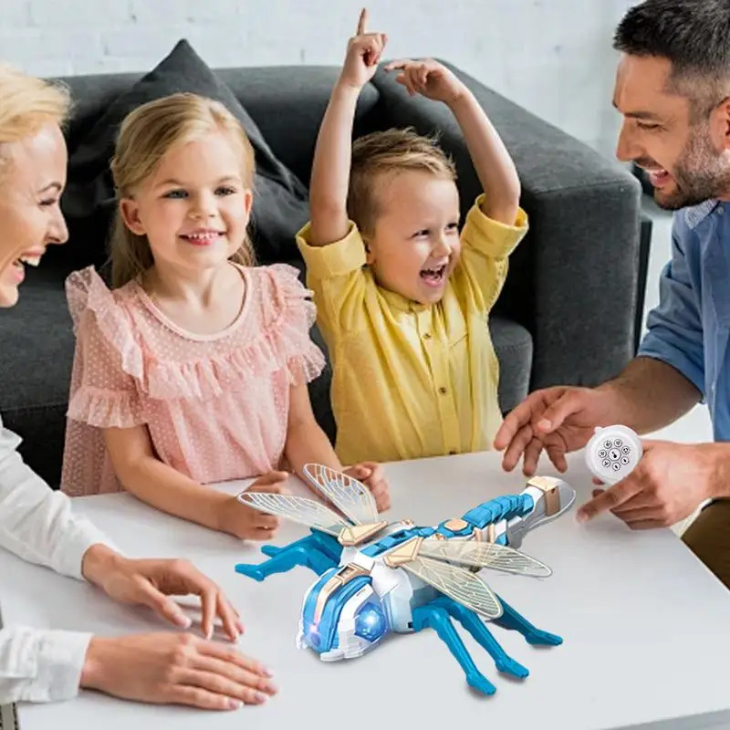 Remote Control Dragonfly | 2.4 Ghz RC Dragonfly Model | Robot Dragonfly with Spray and Lights RC Musical Bot for Kids Adults