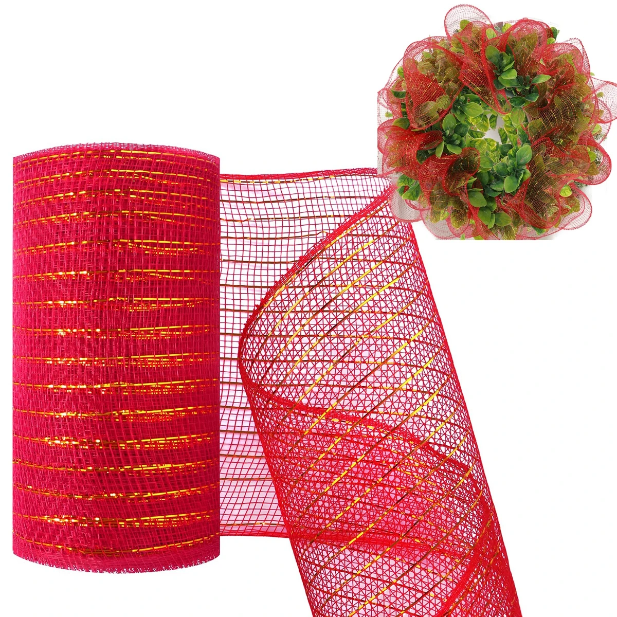 15x914cm Poly Mesh Band Tüll Roll Stoff für DIY Ostern Kranz Herstellung Materialien Blumen Handwerk Verpackung Festival Lieferungen