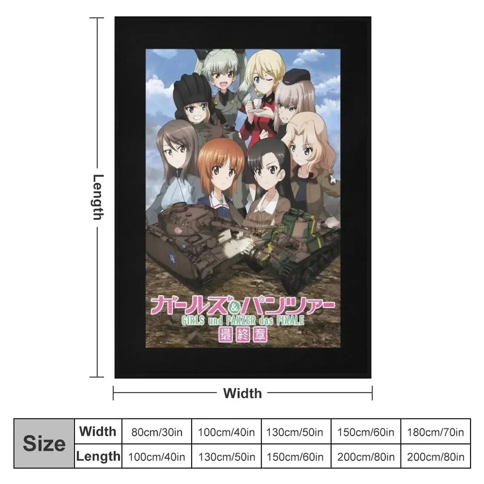Women Men Girls Und Panzer The Finale Retro Vintage Throw Blanket couch cozy soft plush fuzzy picnic outdoor blanket