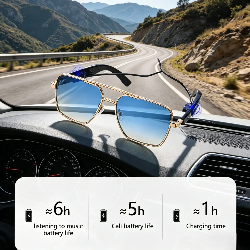 

Умные очки 2-в-1 с ИИ, новые модные очки-наушники с Bluetooth, беспроводные HD-звонки, дистанционная съемка
