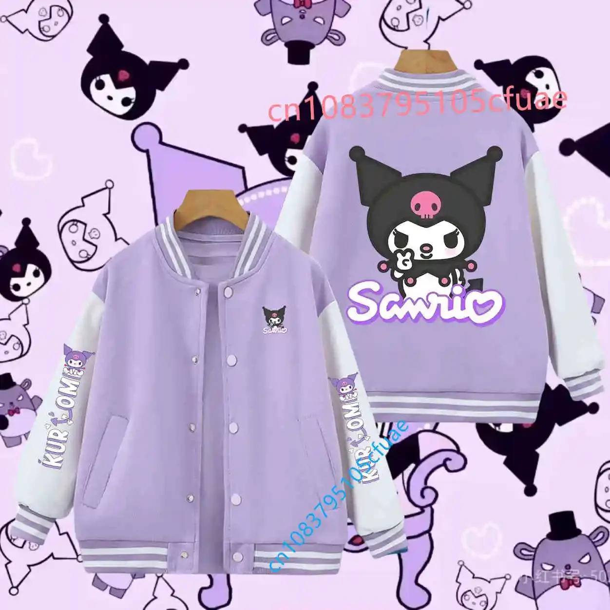 

New Model Autumn Collection Casual Style Version for Girls Infant Kids Top Kulomi Front Back Patterns Children Baseball Jacket