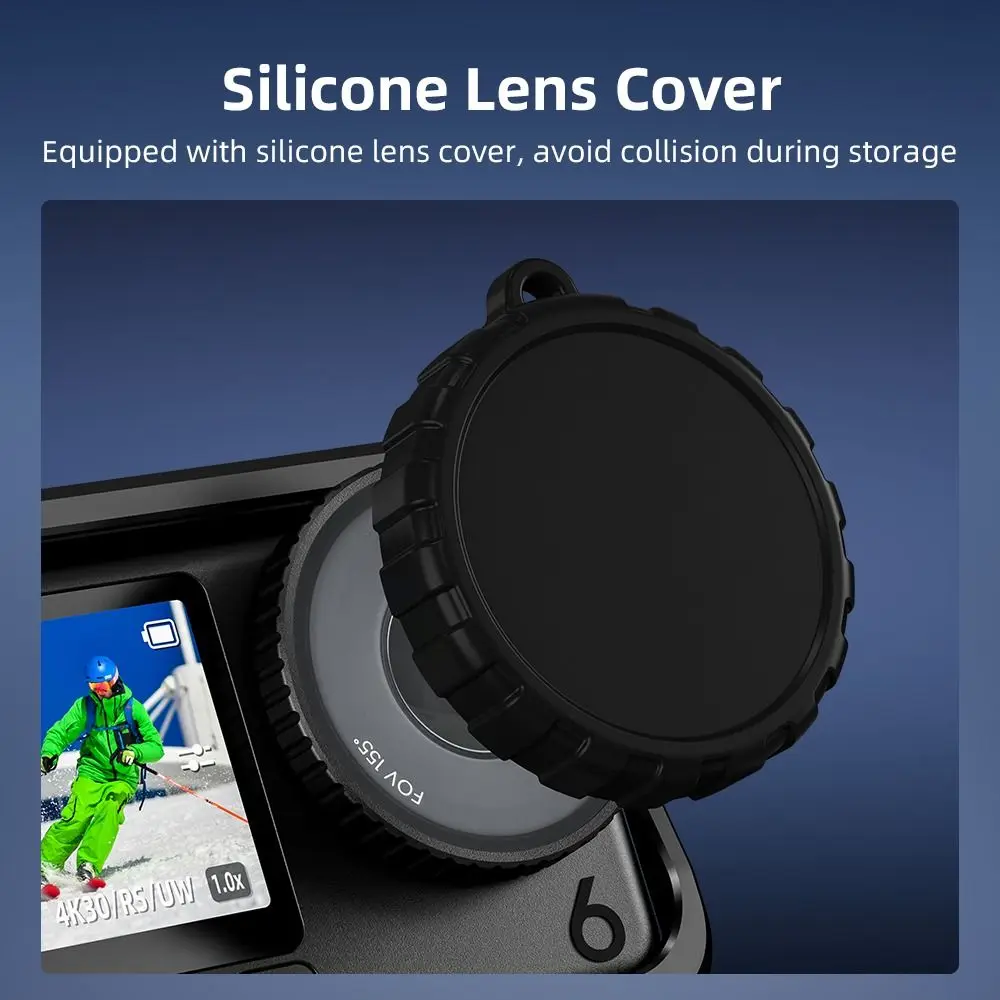 Aluminum Alloy Protective Case Built-in Cold Shoe Quick Release Metal Cage with Lens Cover Camera Frame for DJI Osmo Action 6