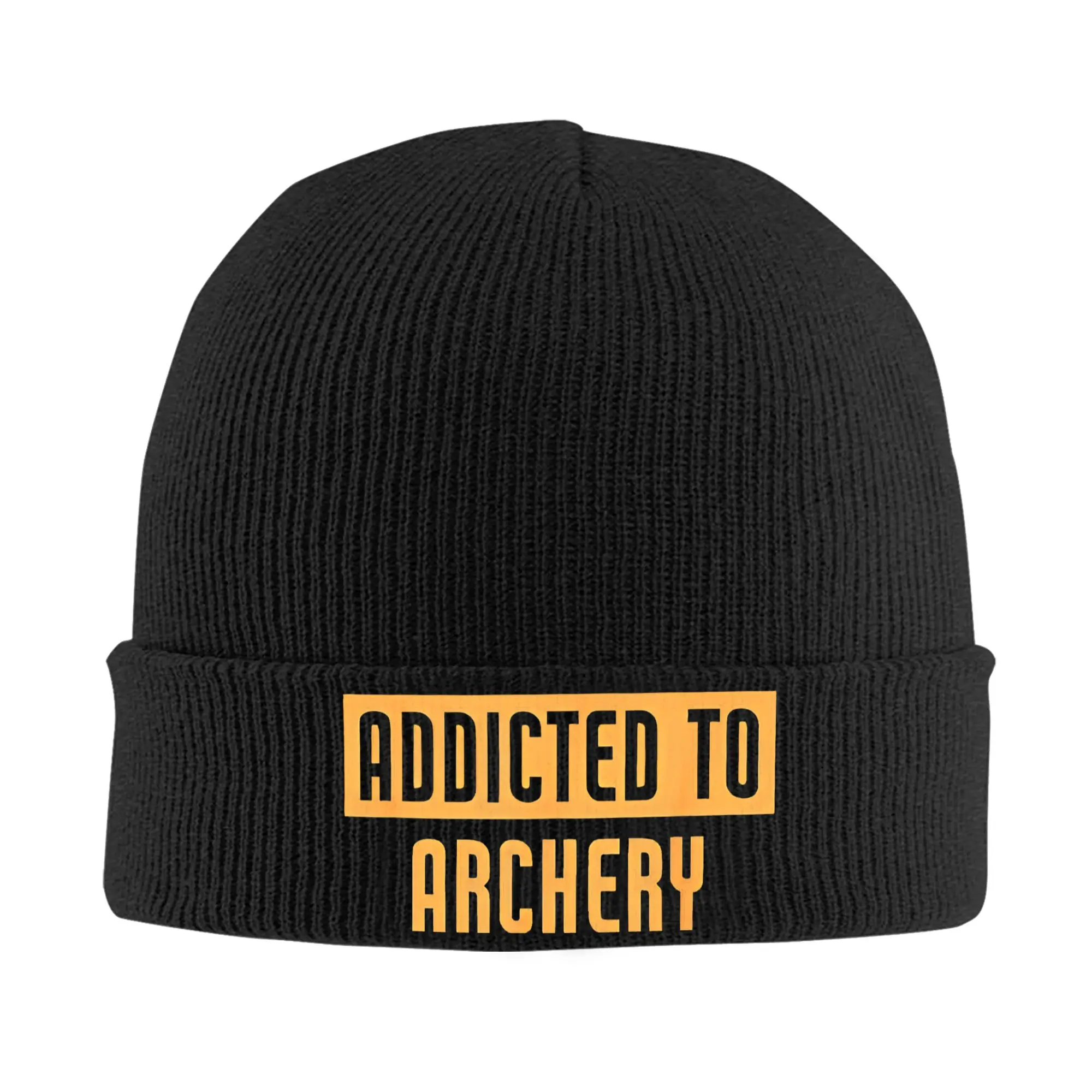 Addicted to Archery Funny Knitted Hats Autumn Winter Skullies Beanies Warm Game Caps Unisex Acrylic Casual Bonnet