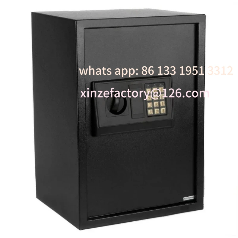 

Customizable Digital Steel Safe Black Box w/Silver Gray Keypad Large Security Home Office for Money, Safety Box for Office,