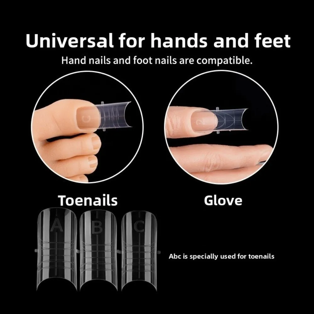 Geschenken Transparante Teennagel Mallen DIY Half/Full Cover Nagelverlenging Mallen Dubbele kop Manicure Nagelvorm Voor Bouwer Gel