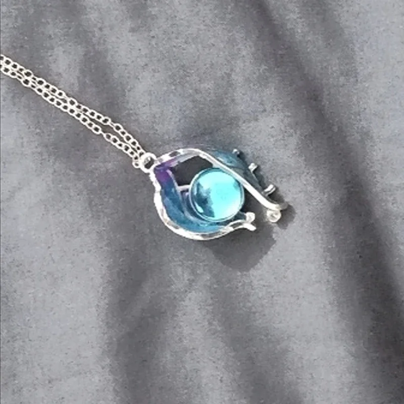 Game God of Justice Furina de Fontaine Focalors Beautiful Eye Cosplay Necklace Lantern Fashion Clavicle Chain Jewelry Accessorie