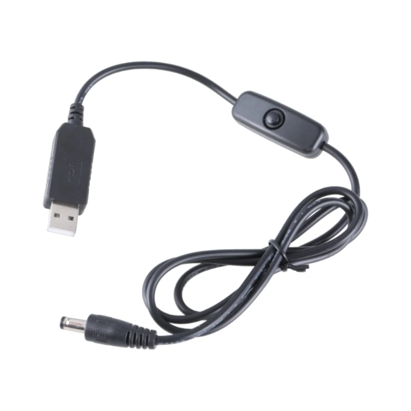 DXAB USB 5V to DC12V 5.5mmx2.1mm Power Boosting Line Step Up Module USB Power Adapter Connector Cable 2.1x5.5mm Converter