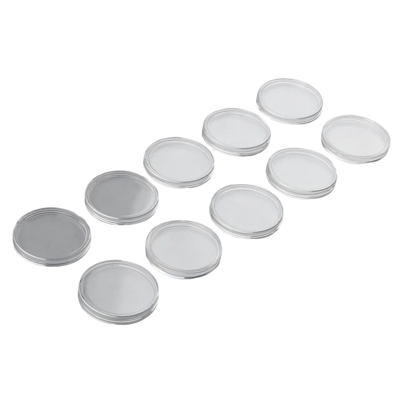 10Pcs 38/50mm Coin Capsules Case Transparent Round Coin Box Capsules Storage Coin Collection Holder Containers Home Supplies