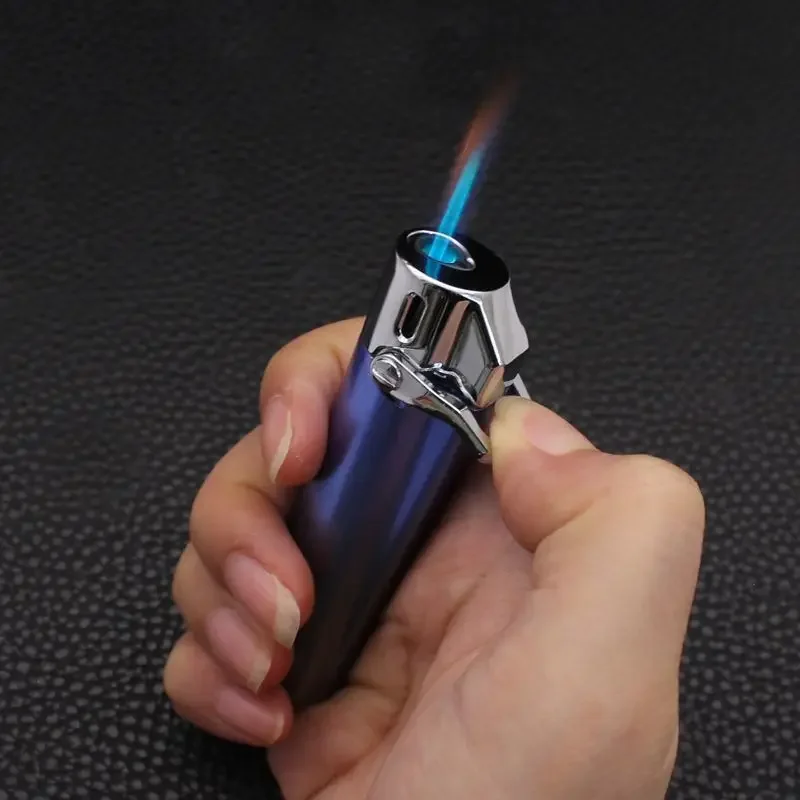 Personalized Lighter Gradient Style Mini Portable Lighter Metal Blue Flame Metal Igniter Brand Men's Small Gifts NEW