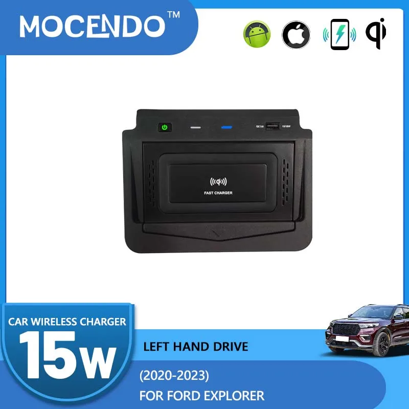 

Автомобильное зарядное устройство для быстрой зарядки для Ford Explorer 2020-2023, автомобильное зарядное устройство, подходит для xiaomi, аксессуары для телефонов iphone, автомобильное беспроводное зарядное устройство