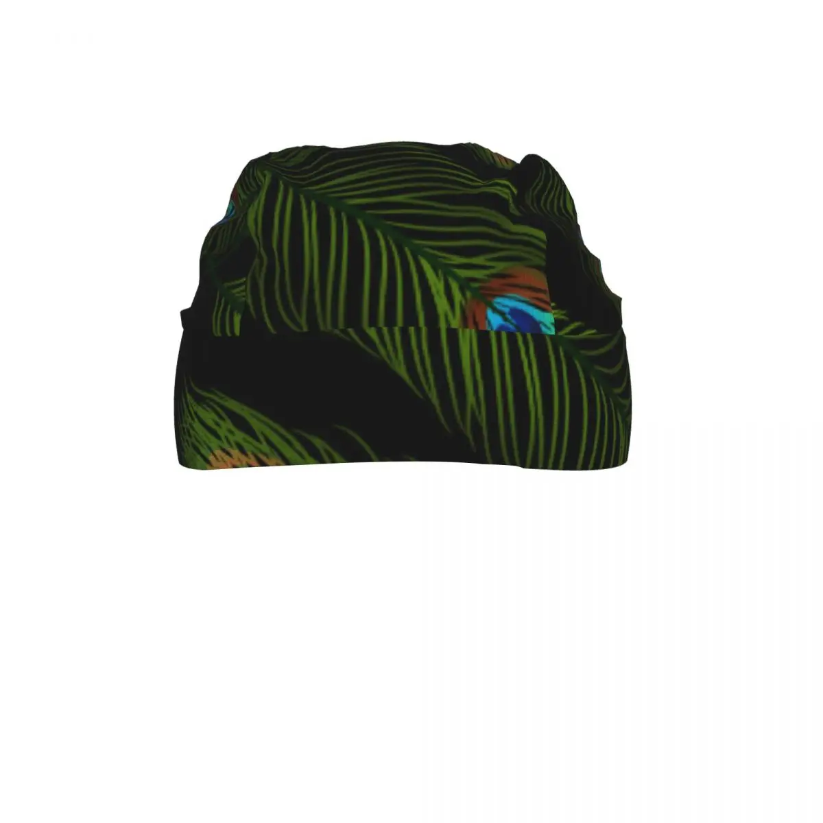 Bicycle Headband Cap Peacock Feather Pattern Cycling Headscarf Quick-dry Sun-Protective Hat Head Scarf