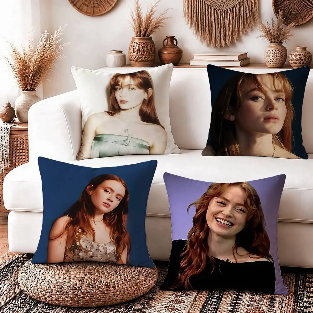 STH-Max S-Sadie Sink Square Sofa Pillow Cover Solid Color Living Room Home Decor Cushion Case