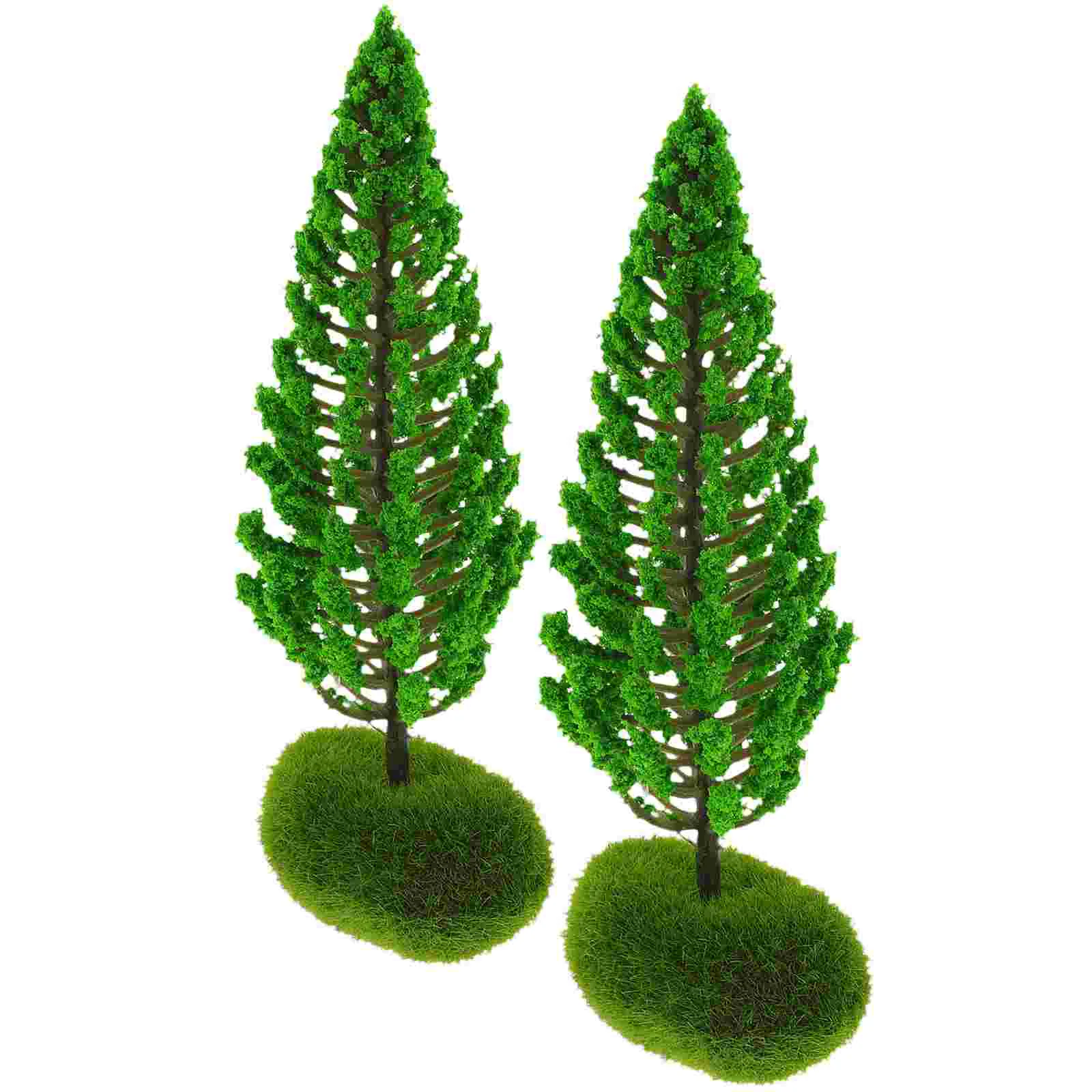 2 Pcs Tree Model Train Trees Miniature Diorama Artificial Simulation Plant Adornment Scenery DIY Decor Toys