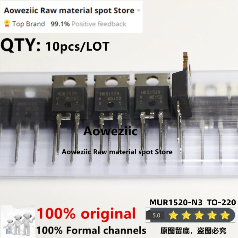 Aoweziic 100% New Imported Original MUR1520-N3 MUR1520 TO-220 Fast Recovery Diode