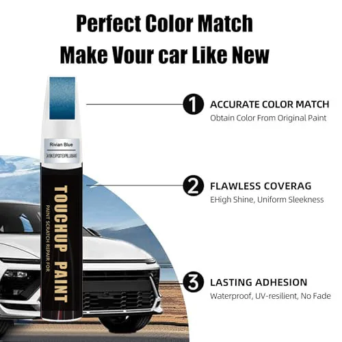 Riv Blue(A1BK) Touch Up Paint Compatible with Rivian Exact Match Touch Up Paint Car Scratch Repair