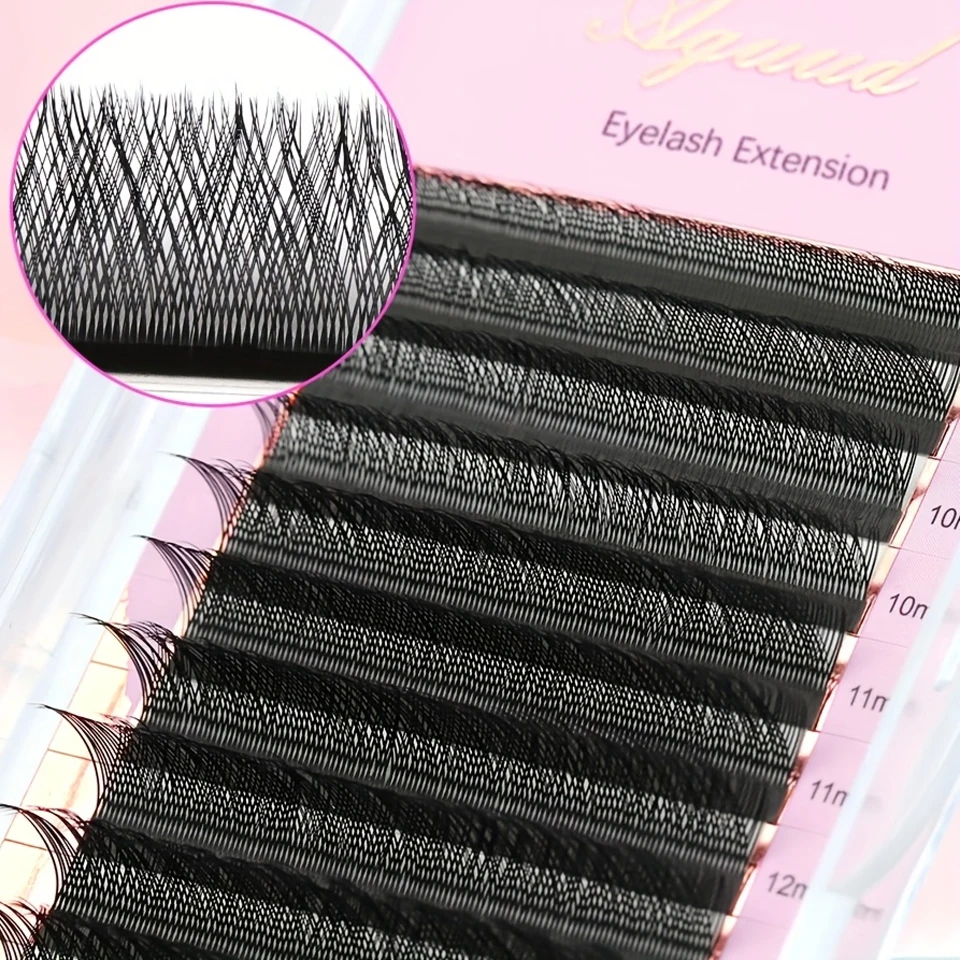 

AGUUD W Shaped Bloom 2D 3D 4D 5D Automatic Flowering Premade Fans Eyelashes Extensions Natural YY Individual Lashes Makeup Cilia