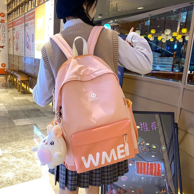 Mochila bonita para niñas, estudiantes de secundaria y secundaria, mochilas de viaje femeninas, Mochila deportiva Popular de dibujos animados para mujeres