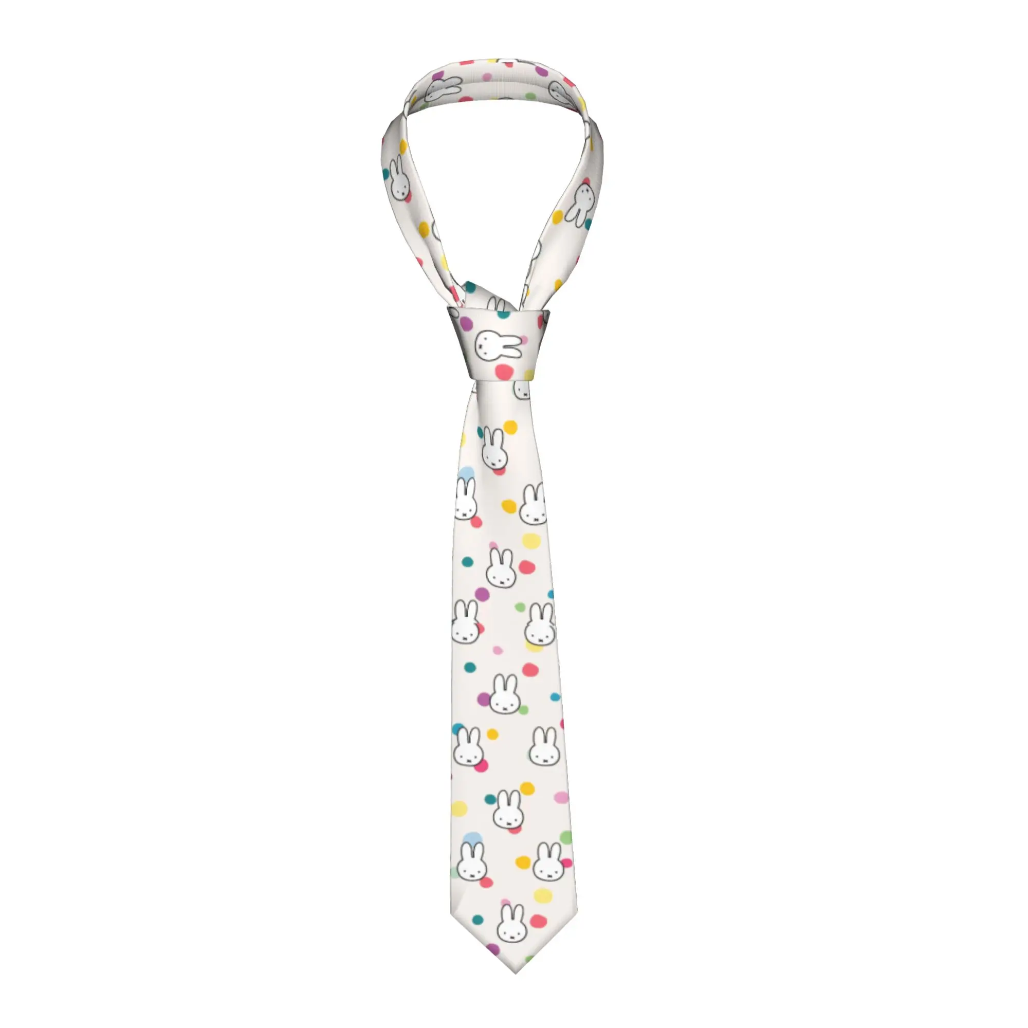 Miffyy  Bunny  Neckties Unisex Silk Polyester 8 cm Wide  Neck Tie for Men Daily Wear Gravatas Wedding  Gift