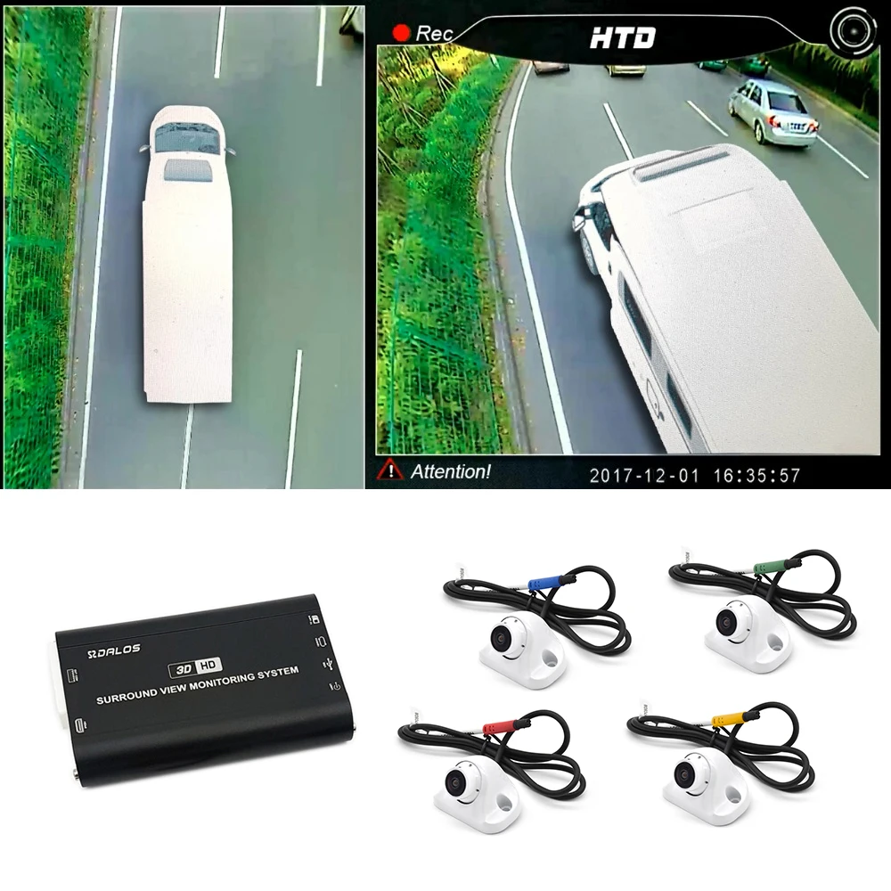 High Quality 3D 360 Degree Dash System Universal Auto Security Video Recorder Waterproof Driving Assistant for Cars