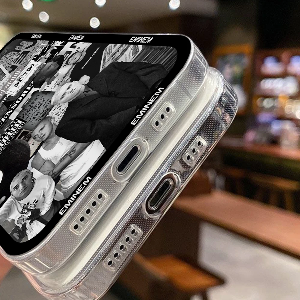 Rap Singer Eminem Phone Case For Xiaomi Redmi Note 13 12 12C 11 10 10C 13C 10s 9 9s 9A 9T 9C 8 7 Pro Max 4G 5G Transparent Cover