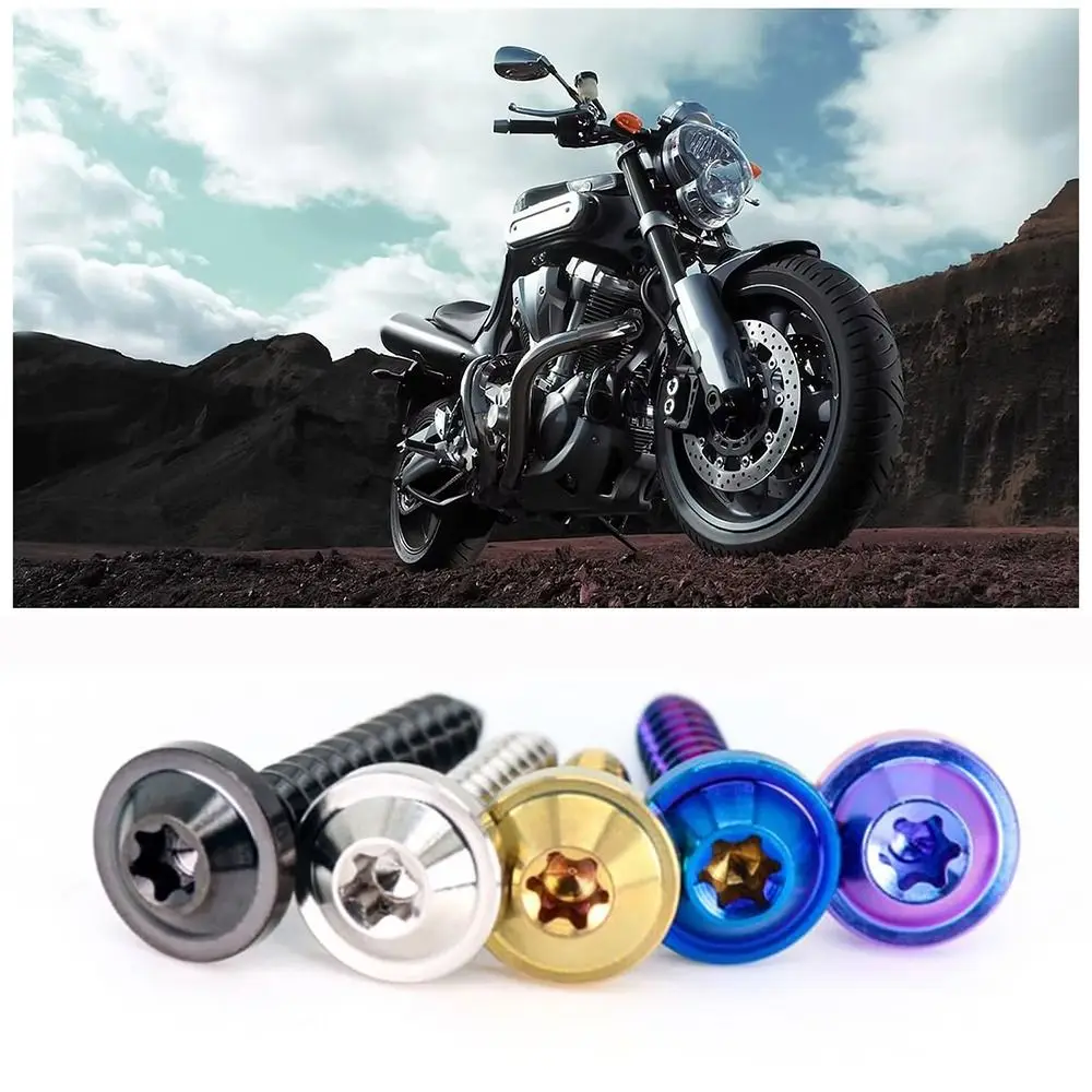 Lightweight Titanium Self Tapping Screw GR5 M4 M5 Torx Umbrella Screw Torx Drive Titanium Fastener
