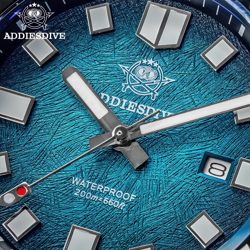 ADDIESDIVE Quartz Watches For Men Sapphire Glass Japan 2115 BGW9 Super Luminous Luxury Watch 200M Waterproof Diving Watch AD2511