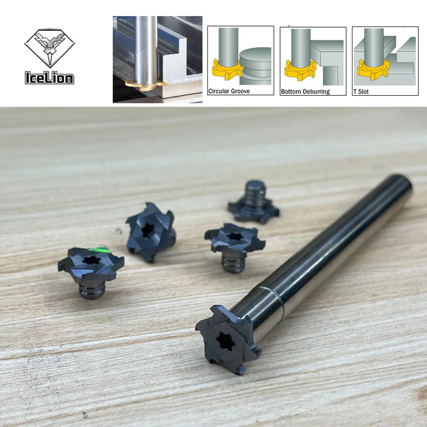 

T-slot Slot TXC T6 T8 1.5 2.0 2.5 3.0 4.0 5.0 milling series Lock the tooth type CNC Slotting Cutter Carbide Inserts