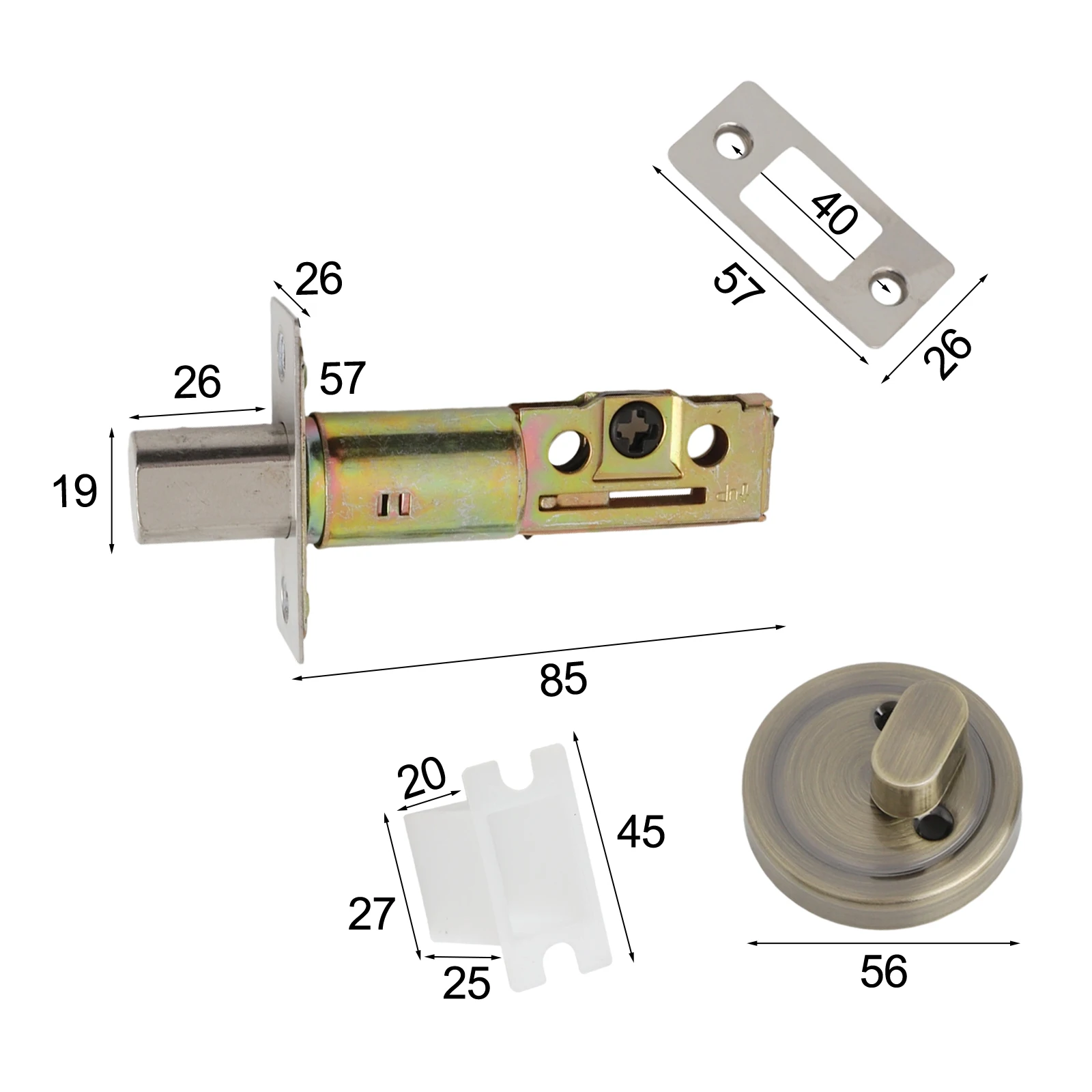

As Shown In The Picture Bedroom Door Lock Key Latch Internal Door Lock Easy Installation High Security Solid Construction