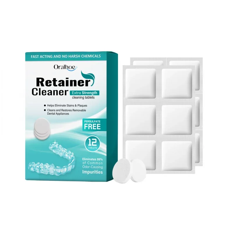 Picture 3: Denture Retainer Cleaning Tablets-Break Down Tartar Buildup, Remove Stains Refresh Odor, Effervescent Formula For Deep Cleaning