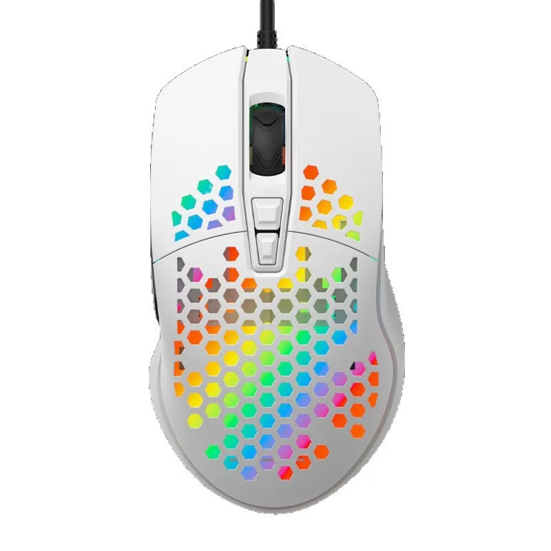 

Проводная игровая мышь с отверстием, RGB светящаяся компьютерная конкурентоспособная USB-мышь