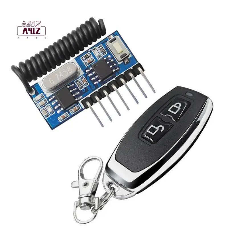 

A41Z-Receiver Module Transmitter Decoding Receiver Jog Self-Locking Interlock Controller Module 433Mhz With Remote Control