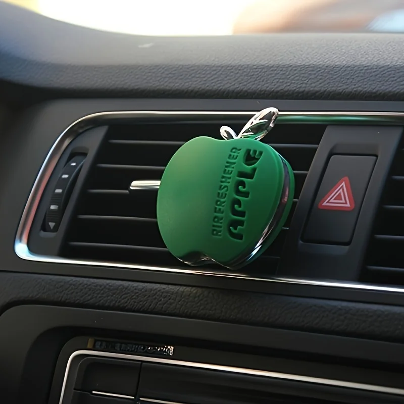 An apple-shaped car air freshener with floral fragrance - featuring a decorative ventilation clip design 5