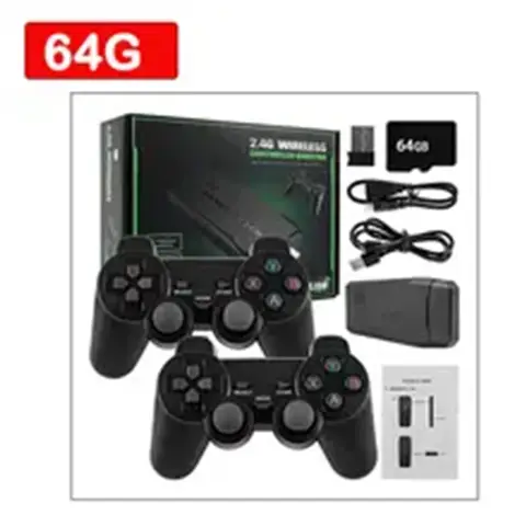 64GB 저장 공간을 갖춘 레트로 게임 콘솔 - 20,000개 이상의 게임 사전 로드, 4K HD HDMI TV 스틱 및 PS1/N64/SEGA용 무선 컨트롤러