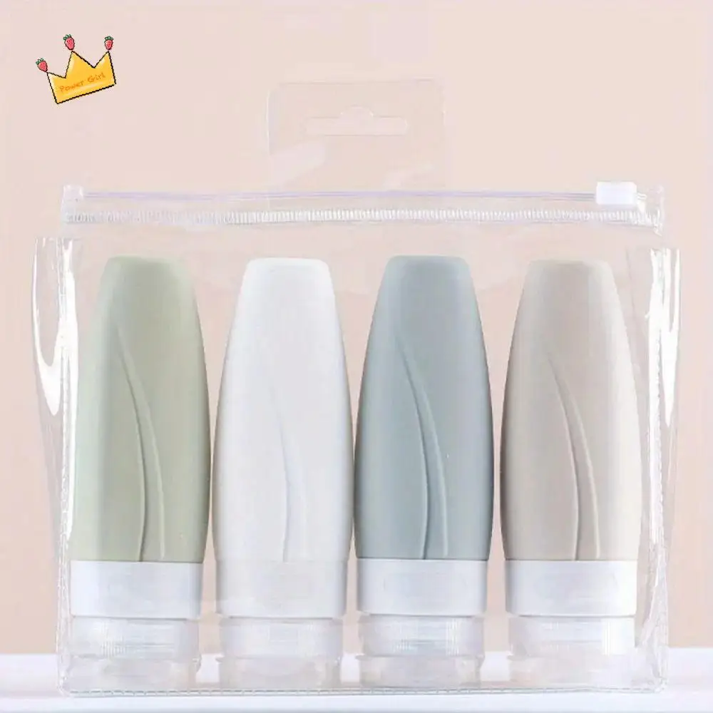 4 قطعة/المجموعة دائم مانعة للتسرب السفر زجاجة مجموعة لينة فارغة إعادة الملء زجاجة محلول متعدد الألوان 60 مللي ضغط أنبوب تخزين مستحضرات التجميل