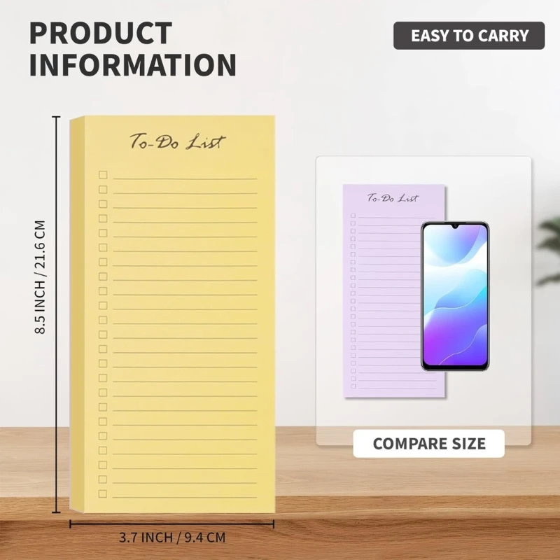 10x/Set Writable Memo Sticky Pads Self-Adhesive Sticky Notes To Do List Post Notes with Lines School Supply for Student