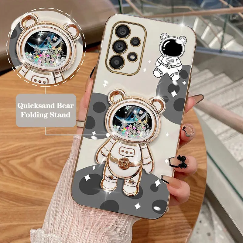 حافظة هاتف بتصميم رائد فضاء لهواتف سامسونج جالاكسي a53 ، a52s ، a52 ، a50 ، a51 ، a42 ، a03 ، a04 ، a10 ، a03s ، a04e ، a50s ، a91