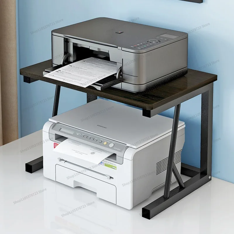 For Small Printer Shelf Desktop Double Layer Copier Shelf Multifunctional Office Desktop Host Storage Rack