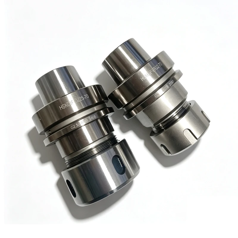 HSK63F-OZ25-70 Coated Tool Holder, Dynamic Balanced High Speed Tool Shank for CNC Lathe & CNC Router, Free Collet Chuck Included