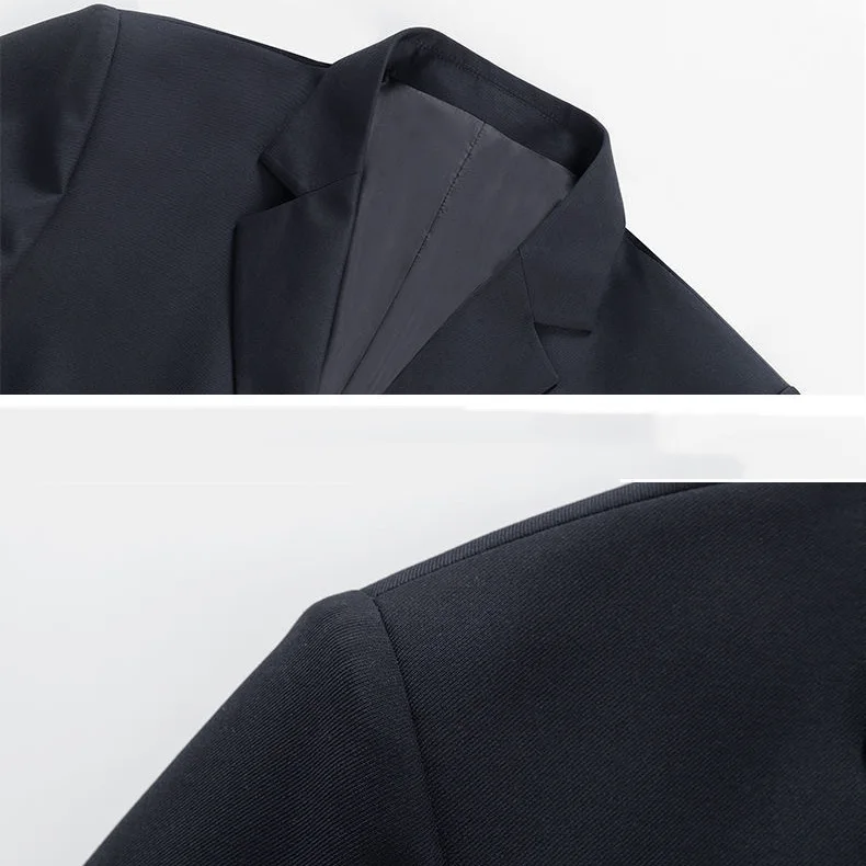 Man Blazer Autumn Fashion Slim Solid Color Long Sleeve Male Suit Coat Single-breasted Pocket Versatile Business Men Outerwear